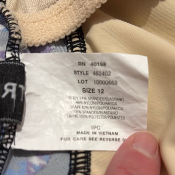 Multicolor Swimsuit with Abstract Pattern - Picture 7 of 7